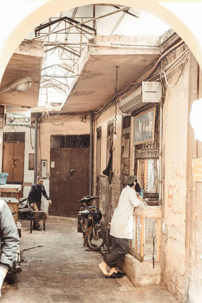 Люди Вулиці Марокко Африка — стокове фото