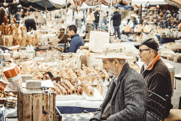 Pessoas Que Fazem Compras Mercado Local Marrocos — Fotografia de Stock