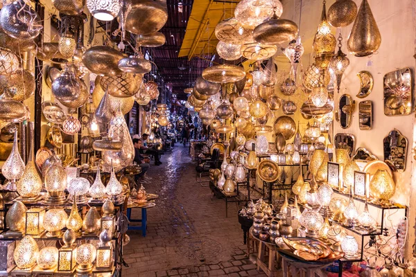 Persone Che Fanno Shopping Sul Mercato Locale Marocco — Foto Stock