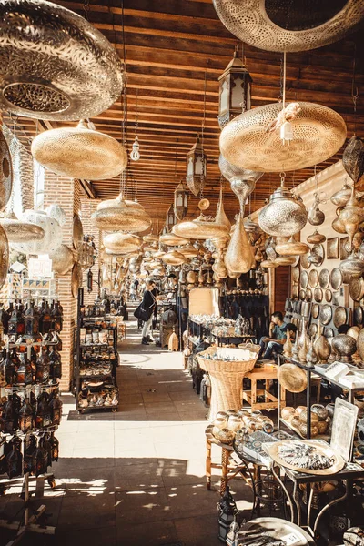 Persone Che Fanno Shopping Sul Mercato Locale Marocco — Foto Stock