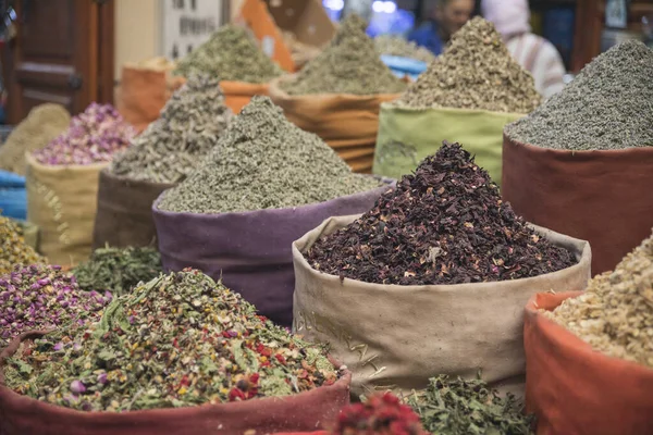 Different Tasty Spices Market — Fotografia de Stock