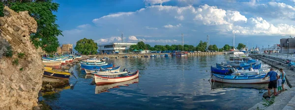 Nesebar Bulgaria 2019 Estacionamiento Barcos Recreo Nesebar Bulgaria Soleado Día —  Fotos de Stock