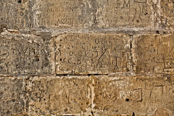 Древние Надписи Стенах Мдины Мальте — стоковое фото