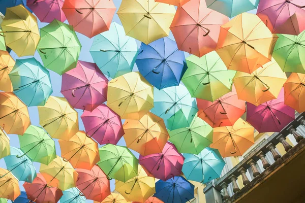 Colorful Umbrellas Street — Stock Photo, Image