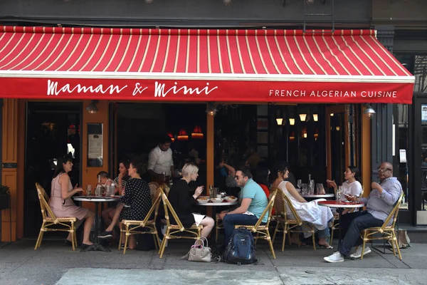 New York City Street Stores Restaurants Day Time — Stock Photo, Image