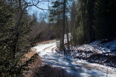 Karlı güzel kış manzarası