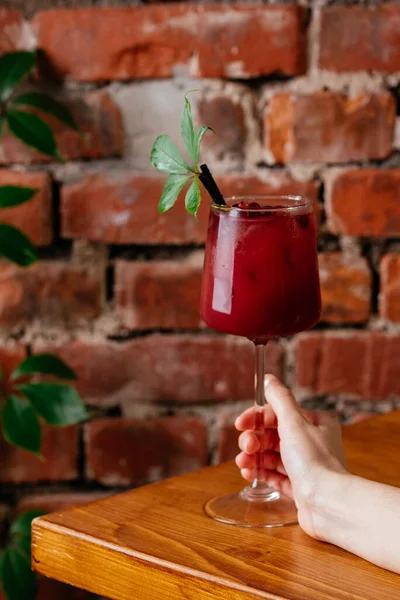 Autumn Cocktails Women Hands — Stock Photo, Image