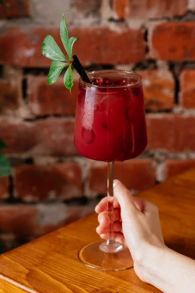 Autumn Cocktails Women Hands — Stock Photo, Image