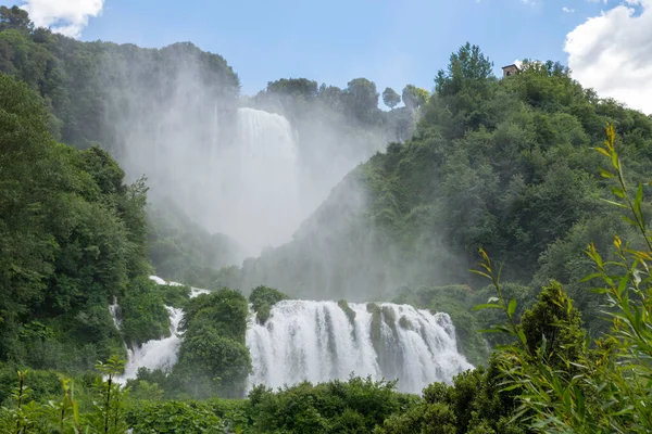 Cascada Marmore Más Alta Europa Llena Belleza —  Fotos de Stock