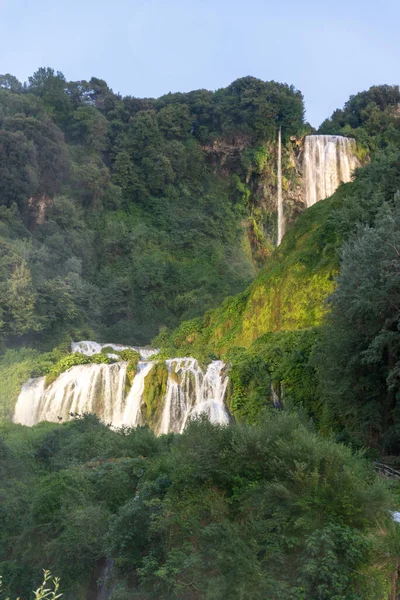 Cascada Marmore Más Alta Europa Tarde —  Fotos de Stock