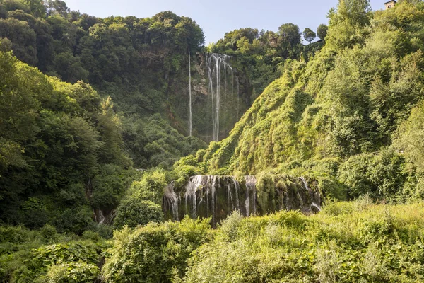 Marmore Cascade Lorsque Haut Europe Est Fermé — Photo