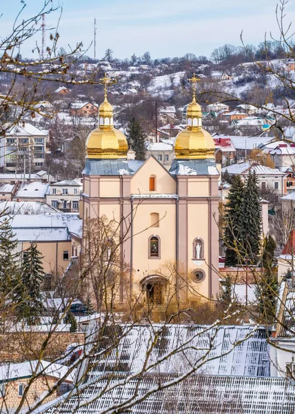 Теребовлія Україна 2020 Верхня Панорама Міста Теребовлія Тернопільська Область України — стокове фото