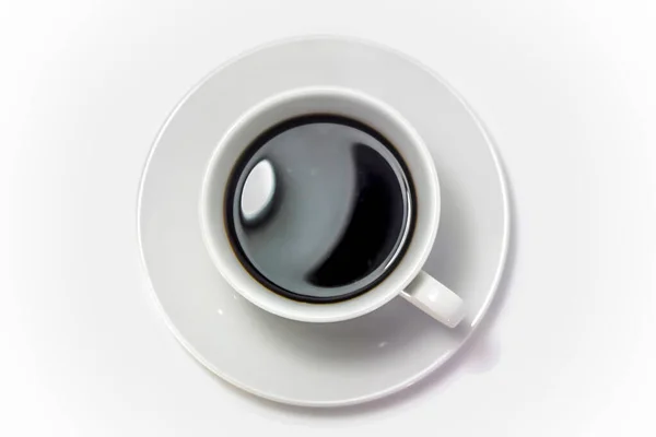 Bílý Šálek Kávy Izolované Světlém Pozadí — Stock fotografie