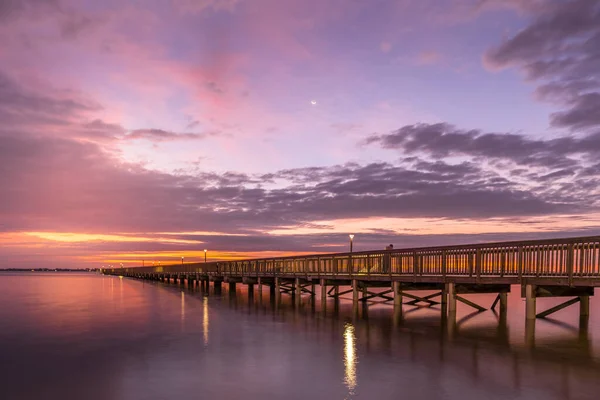 Beautiful Seascape Long Bridge — Fotografia de Stock