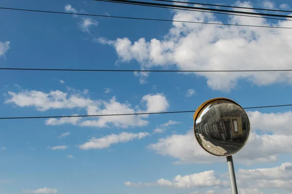 Poteau Électrique Sur Fond Ciel — Photo