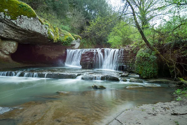 Fosso Castello Nun Şelalesi Soriano Nel Cimino Viterbo Ormanında — Stok fotoğraf