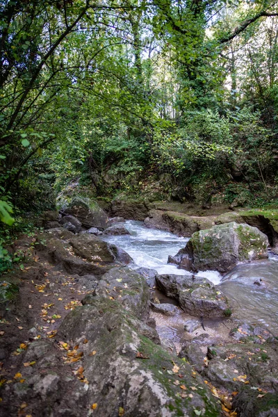 Ponte Del Toro Marmore Waterval Valnerina Umbrië — Stockfoto