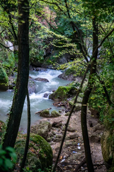 Cachoeira Ponte Del Toro Marmore Valnerina Umbria — Fotografia de Stock