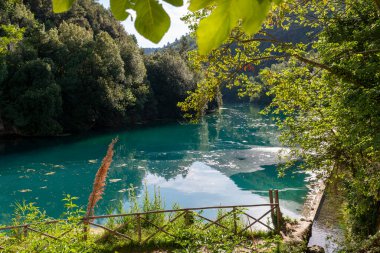 Narni boğucu cennet gibi mavi sularla çevrili yeşil bir yer.