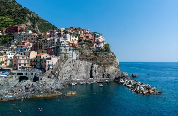 Bella Vista Dell Architettura Italiana Vicino Alla Costa — Foto Stock