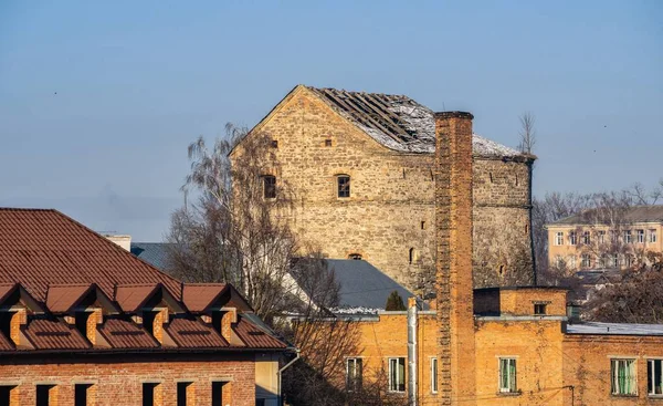 Kamianets Podilskyi Oekraïne 2020 Historische Gebouwen Aan Oude Straat Van — Stockfoto