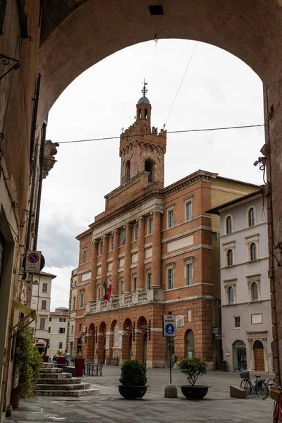 Foligno Italy Juni 2020 Kommun Foligno Stor Struktur Med Tornet — Stockfoto