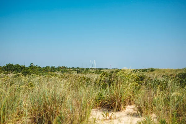 Vackert Landskap Med Strand Och Blå Himmel — Stockfoto