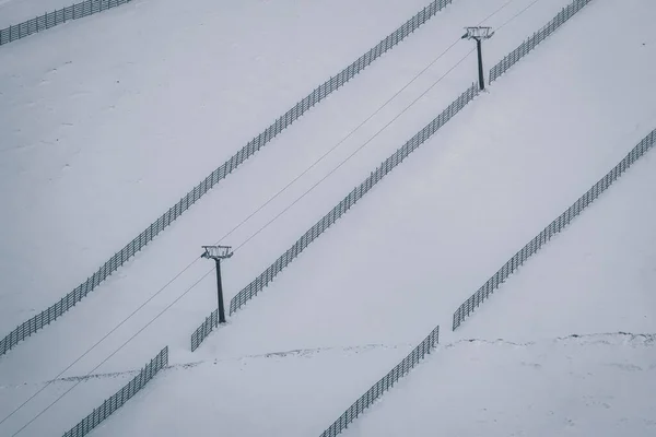 Uitzicht Besneeuwde Brug Winter — Stockfoto