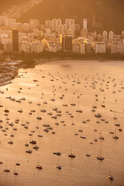 Sugar Loaf Dağı Ndan Rio Janeiro Brezilya Daki Botafogo Körfezi — Stok fotoğraf