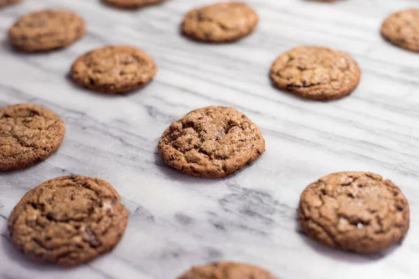 Rader Choklad Chip Cookies Marmor — Stockfoto