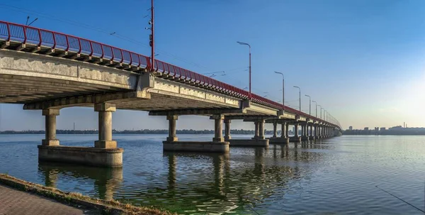Central Bridge Dnipro City Ukraine — Stock Photo, Image