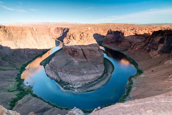 Κλασική Θέα Από Την Θέα Στο Horseshoe Bend Κοντά Στη — Φωτογραφία Αρχείου