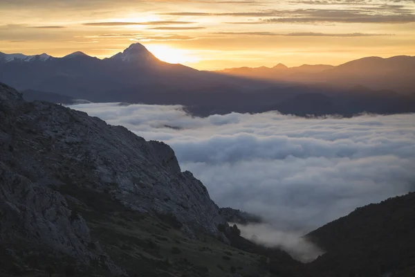 Aube Sur Une Mer Nuages — Photo