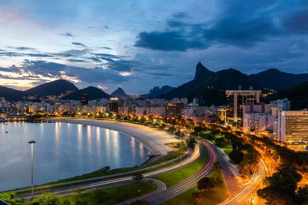 Rio Janeiro Natten — Stockfoto