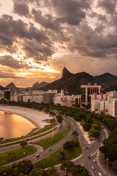 Rio Janeiro Solnedgången — Stockfoto