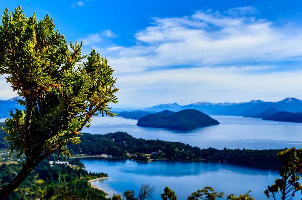 See Bariloche Sommer März Sonnig Wasser Und Kiefern — Stockfoto