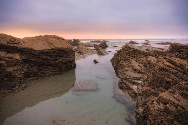 Playa Las Catedrales Ribadeo Plaża Hiszpanii — Zdjęcie stockowe