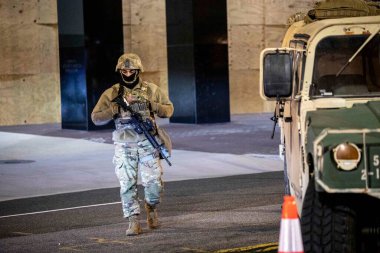 Ulusal Muhafız birlikleri 2021 'deki açılış gününde Washington DC' yi ele geçirdi..