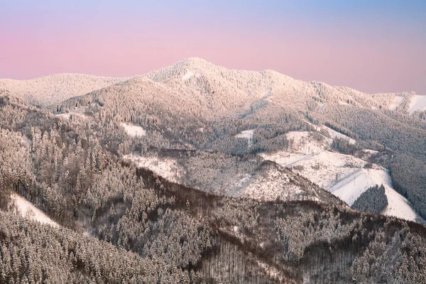 Zimní Hory Velkého Národního Parku Fatra Slovensko — Stock fotografie