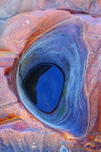 Águas Vermelhas Rio Tinto Coloridas Por Minerais Dissolvidos Principalmente Ferro — Fotografia de Stock