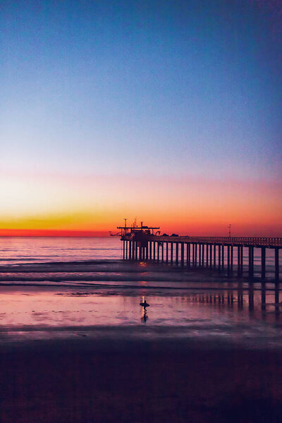 La Jolla Script Pier в сумерках.
