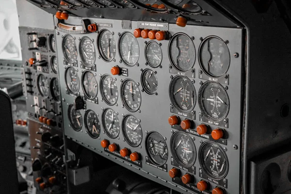 Control Panel Plane Cockpit — Stock Photo, Image