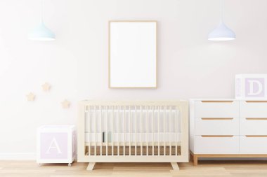 Çocuk odasında poster çerçevesini düzenle.