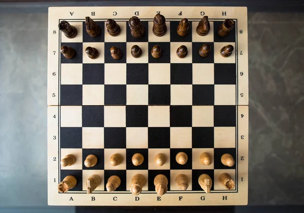 Classic Chess Board Top View — Stock Photo, Image