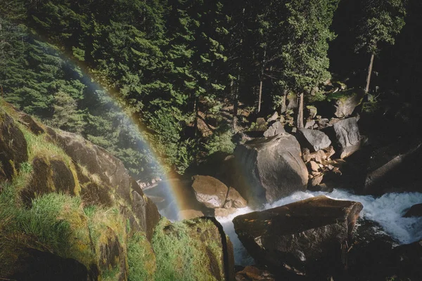 Rainbow Lands Merced River Canyon Dia Verão Yosemite — Fotografia de Stock