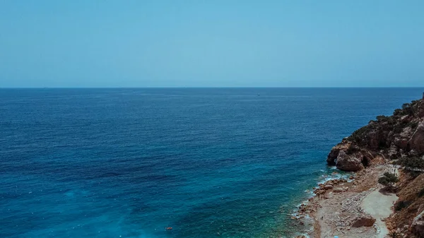 Tiro Ângulo Alto Penhasco Praia — Fotografia de Stock