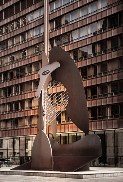 Chicago Picasso Una Escultura Monumental Sin Título Pablo Picasso Daley — Foto de Stock
