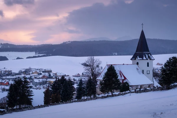 Kostel Hřbitově Obci Valca Turiecký Kraj Slovensko — Stock fotografie