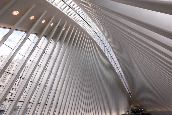 Dettaglio Del World Trade Center Transportation Hub Oculus Nyc Progettato — Foto Stock
