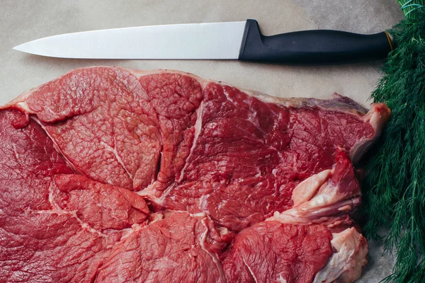 Bife Cru Carne Bovino — Fotografia de Stock